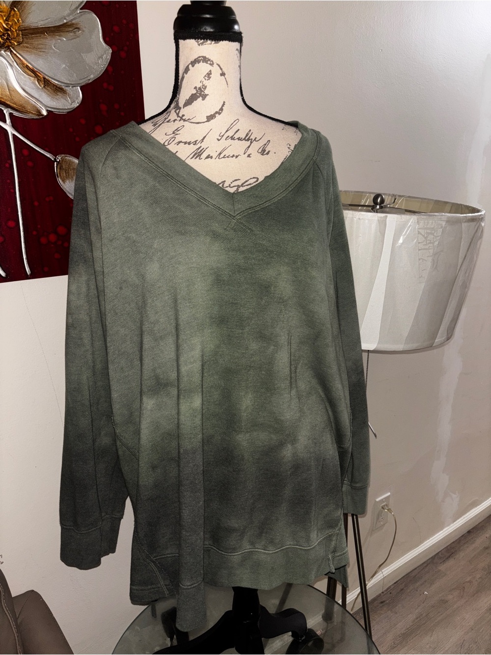 Terra & Sky Olive Green Pullover Sweatshirt